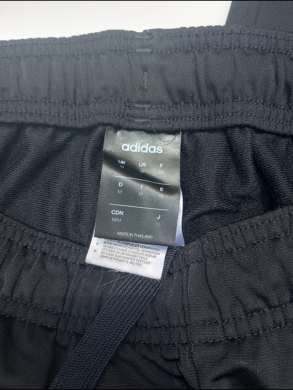 Adidas Black White Track Pants. Size Medium. - Picture 3 of 3